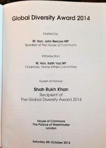 SRK in London recieves Global Diversity Awards 2014